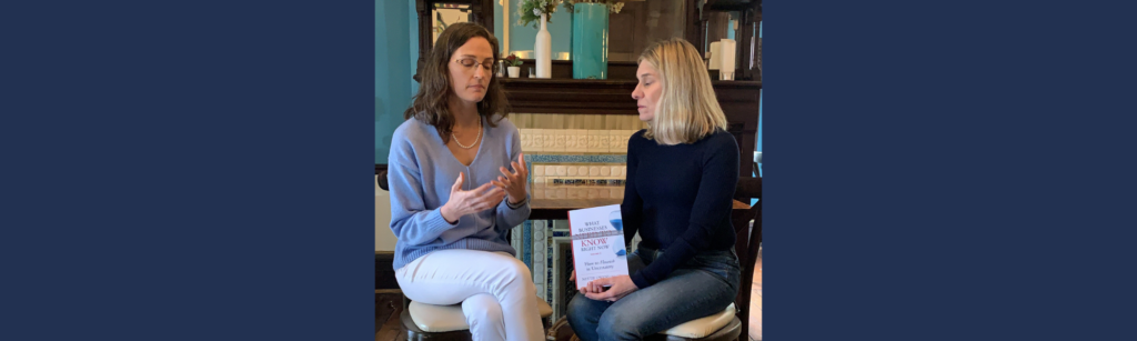Nettie Owens engaged in live coaching conversation with a client, demonstrating real listening and vulnerable connection that defines live coaching for women leaders.